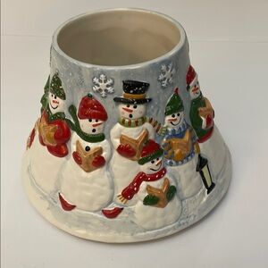 Yankee Candle Caroling Snowman Candle Holder Holiday Decor